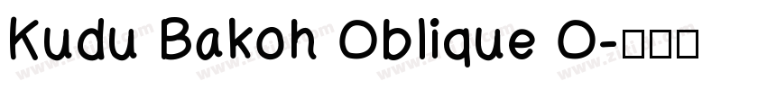 Kudu Bakoh Oblique O字体转换